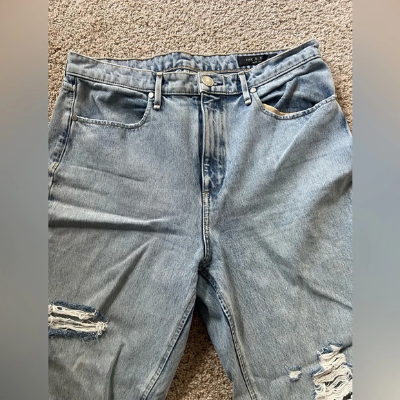 Rag & bone Mid-Rise Ankle Cigarette distressed Jeans - Picture 4 of 7